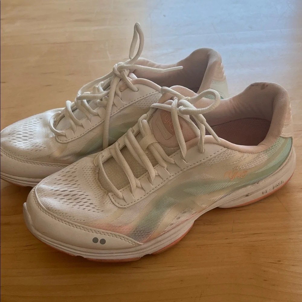 Ryka Women's White and Pastel Sneakers - Picture 4 of 6